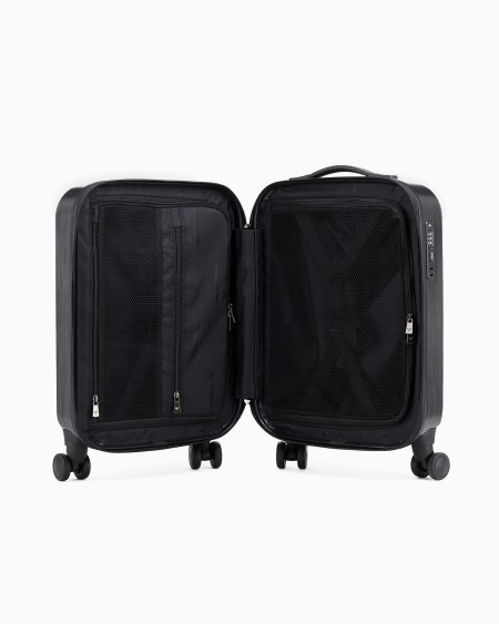 Armani Maleta de cabina con ruedas en ABS con maxiáguila en relieve Rebajas