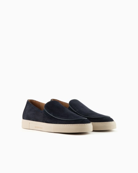 Armani Zapatos sin cordones de ante milrayas Rebajas top