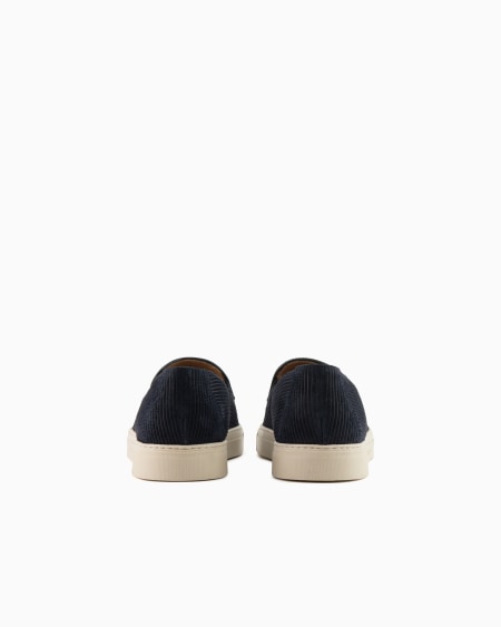Armani Zapatos sin cordones de ante milrayas Rebajas top