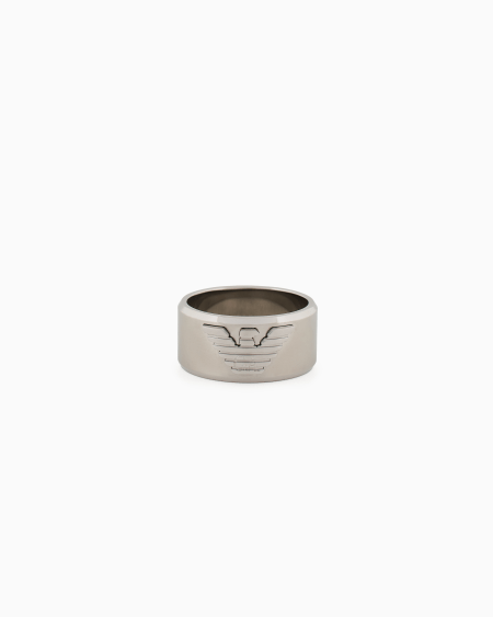 Armani Anillo liso de acero inoxidable