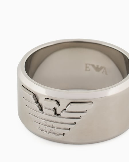 Armani Anillo liso de acero inoxidable Envío gratis