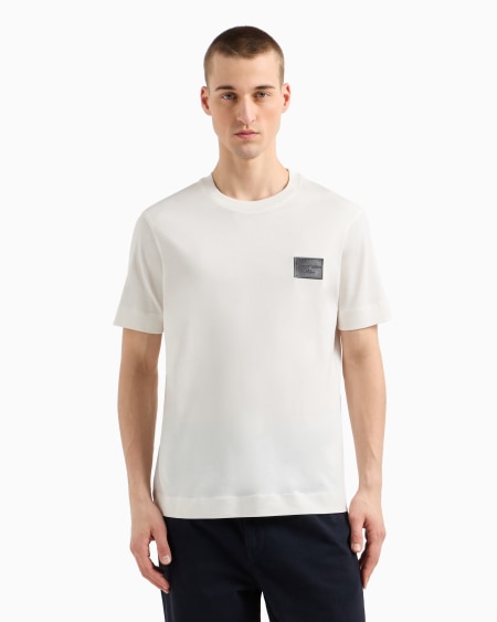 Armani Camiseta de punto con parche bordado con logotipo Últimos 3 días