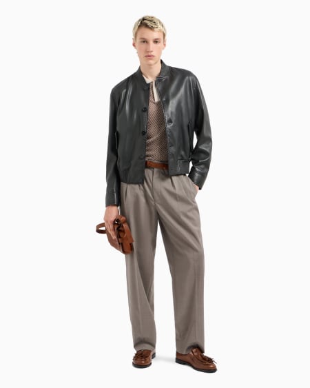 Armani Polo de punto con microfantasía en tejido jacquard Último día