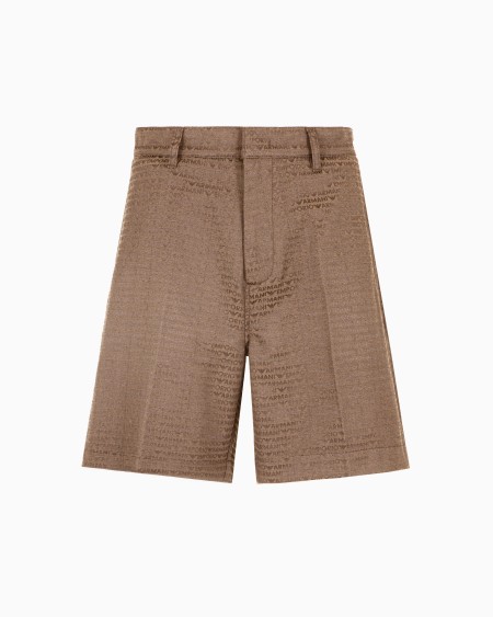 Armani Bermudas de tejido jacquard con inscripción por toda la prenda Promoción por tiempo limitado