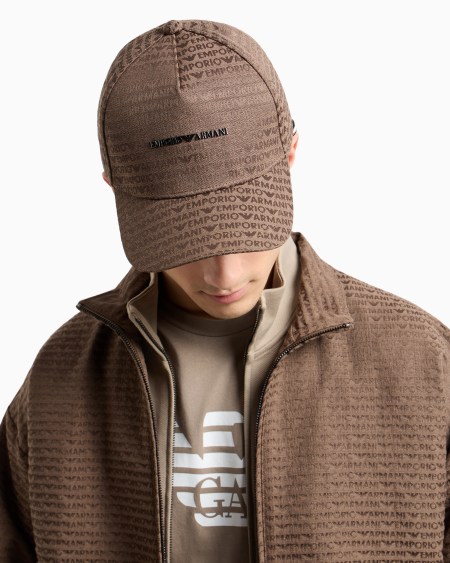 Armani Gorra de béisbol en nailon con inscripción integral de logotipo en tejido jacquard Solo hoy