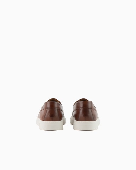 Armani Náuticos de piel efecto claroscuro Oferta especial de fábrica