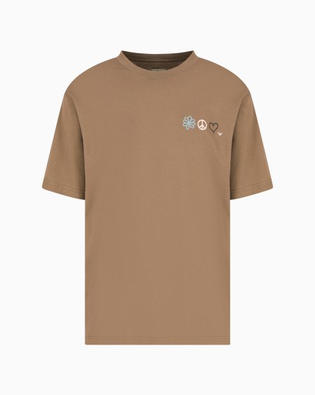 Armani Camiseta de punto con maxiestampado cápsula Peace ASV Promoción trimestral