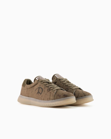 Armani Deportivas de lona con estampado integral cápsula Peace ASV Grandes descuentos