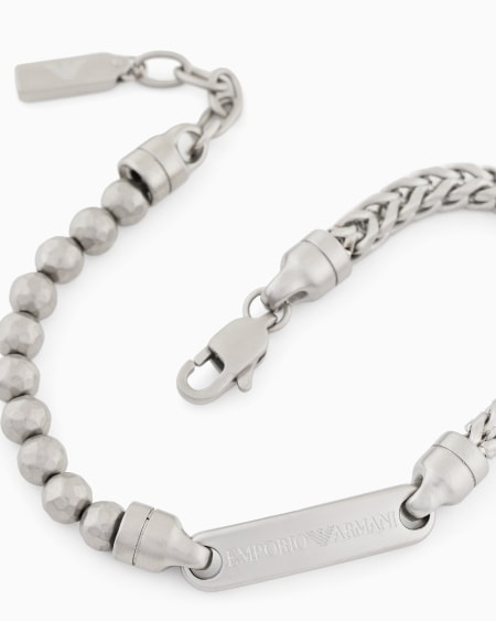 Armani Pulsera con placa de acero inoxidable Limitado a 3 días