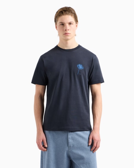 Armani Camiseta de punto con maxiestampado cápsula Peace ASV Libre de impuestos