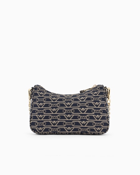 Armani Bolso baguette en lona de tejido jacquard con monograma por toda la superficie Descuentos del mes