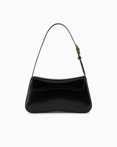 Armani Bolso de hombro baguette con acabado cepillado Ofertas de temporada
