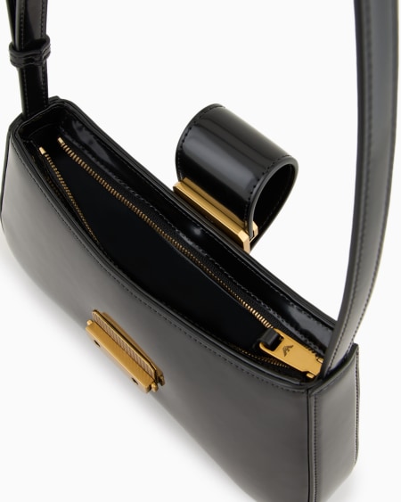 Armani Bolso de hombro tipo hobo con hebilla con logotipo Ofertas especiales