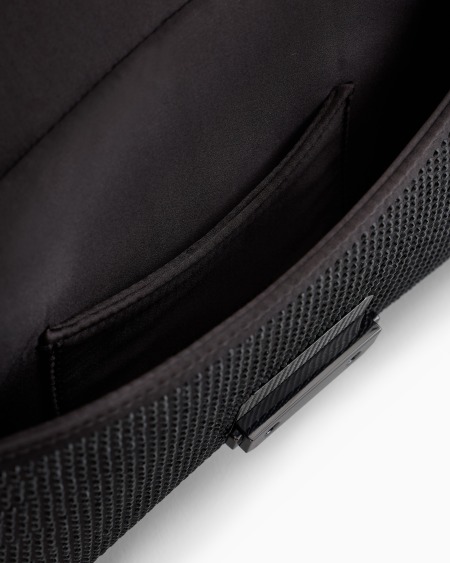 Armani Bolso de mano baguette de satén con strass y bandolera de cadena Precio ultrabajo