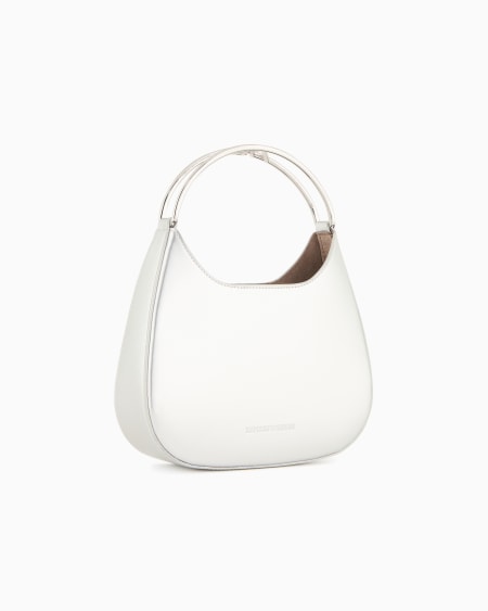 Armani Minibolso hobo efecto charol con asa joya de la cápsula Moon Outlet online