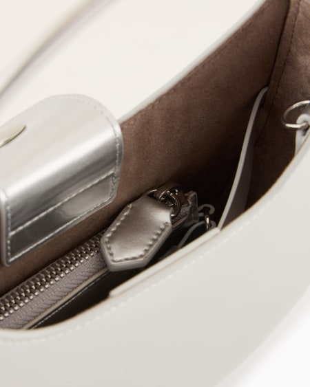 Armani Minibolso hobo efecto charol con asa joya de la cápsula Moon Outlet online