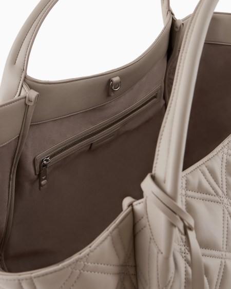 Armani Maxibolso shopper efecto napa acolchada Venta caliente