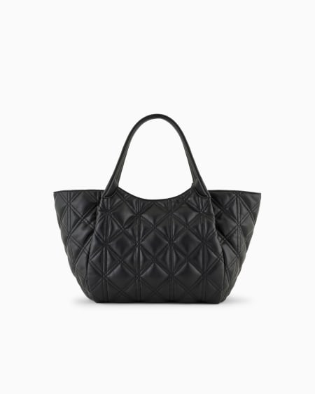 Armani Bolso shopper efecto napa acolchada En oferta