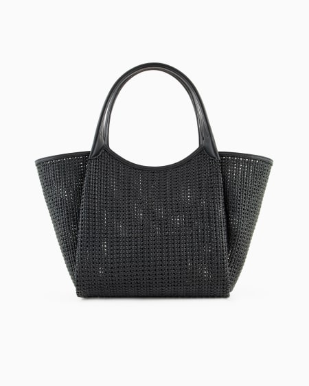 Armani Bolso shopper trenzado con colgante de logotipo Los más vendidos