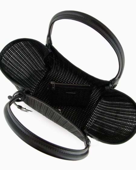 Armani Bolso shopper trenzado con colgante de logotipo Los más vendidos