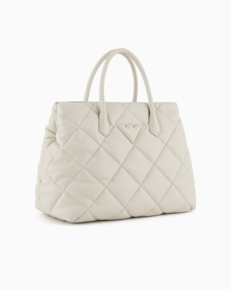 Armani Bolso de mano grande efecto napa acolchada Descuento