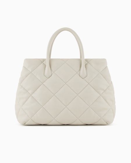 Armani Bolso de mano grande efecto napa acolchada Descuento