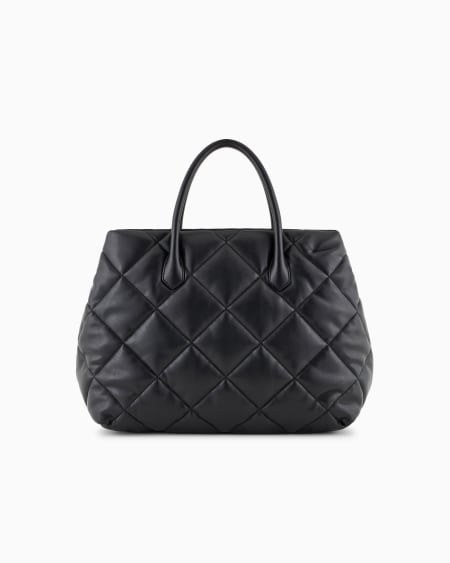 Armani Bolso de mano grande efecto napa acolchada Tienda