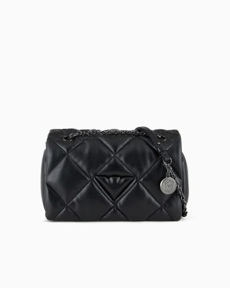 Armani Bolso bandolera con solapa efecto napa acolchada