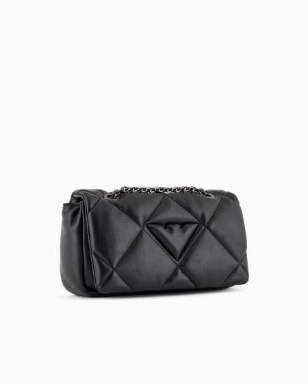 Armani Minibolso bandolera con solapa efecto napa acolchada Mejor oferta