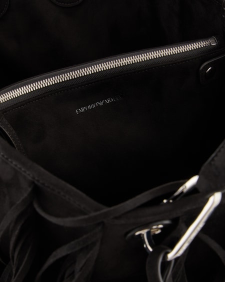 Armani Bolso shopper MyEA mediano con flecos de material efecto ante Rebajas online