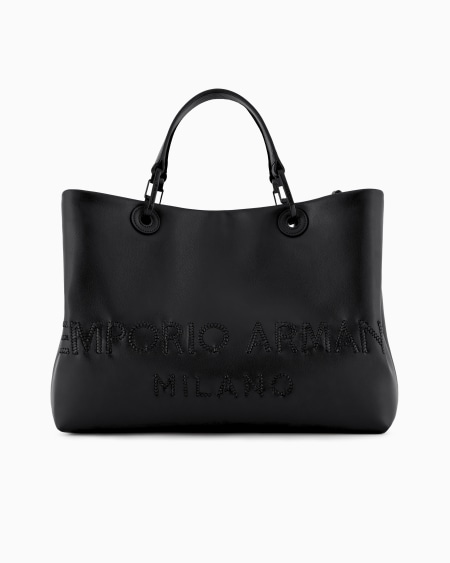 Armani Bolso shopper MyEA de piel con logotipo trenzado Envío gratis
