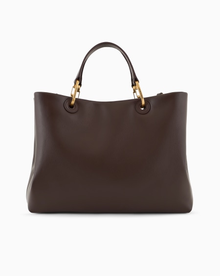 Armani Bolso shopper MyEA de piel con logotipo trenzado Oferta especial