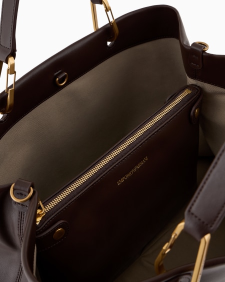 Armani Bolso shopper MyEA de piel con logotipo trenzado Oferta especial