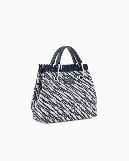 Armani Bolso shopper MyEA pequeño en esterilla trenzada Envío gratis