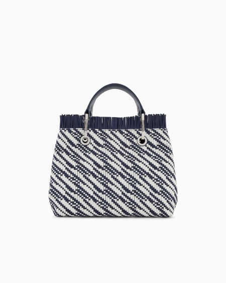 Armani Bolso shopper MyEA pequeño en esterilla trenzada Envío gratis
