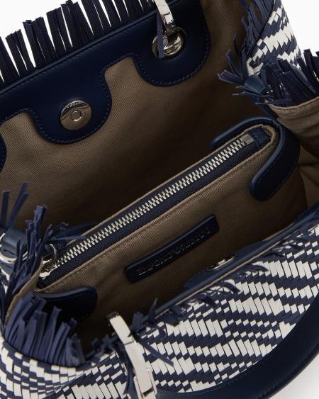 Armani Bolso shopper MyEA pequeño en esterilla trenzada Envío gratis