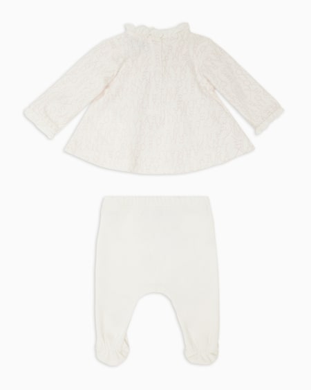 Armani Set de regalo con jersey y pantalones con pies de punto interlock con inscripción integral ÚLTIMAS EDICIONES