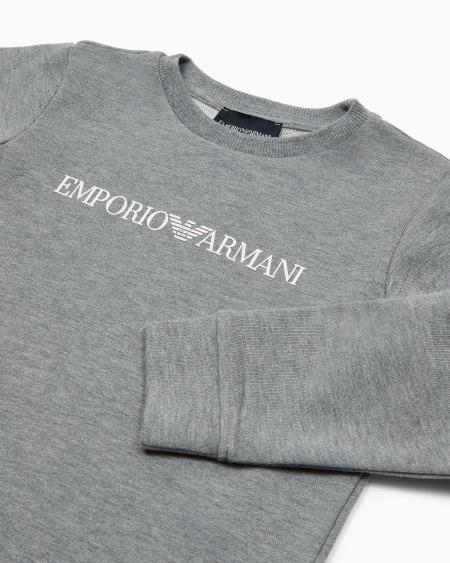 Armani Sudadera de punto de mezcla de modal con logotipo Precio de fábrica