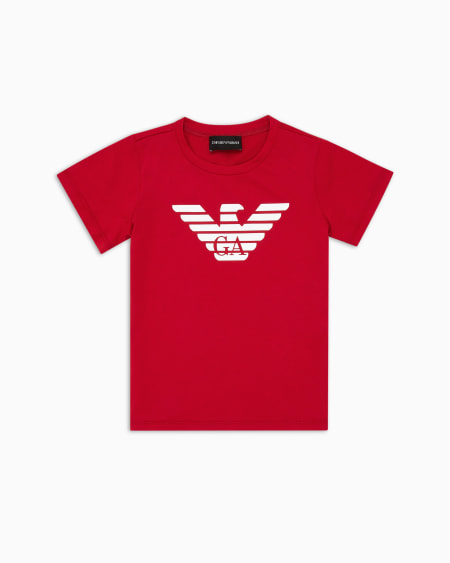 Armani Camiseta de punto de algodón pima con logotipo Promoción por tiempo limitado