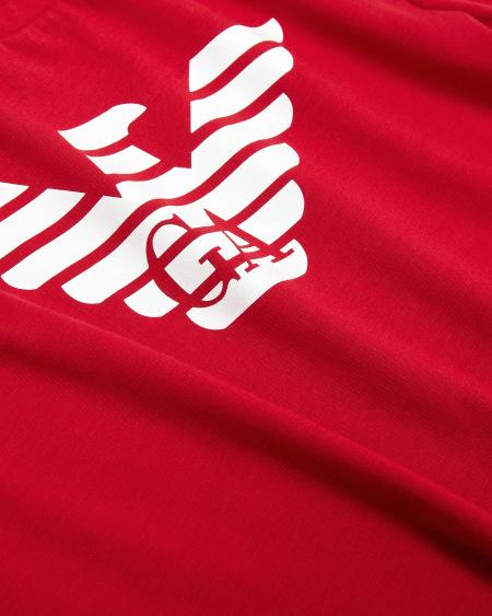 Armani Camiseta de punto de algodón pima con logotipo Promoción por tiempo limitado