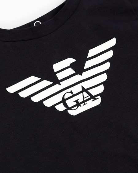 Armani Camiseta de punto de algodón pima con logotipo Solo hoy