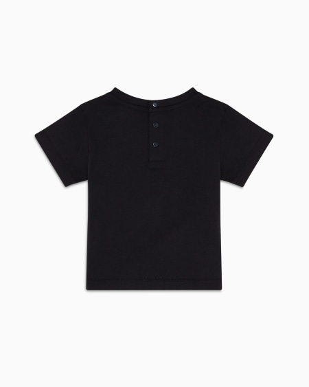 Armani Camiseta de punto de algodón pima con logotipo Solo hoy