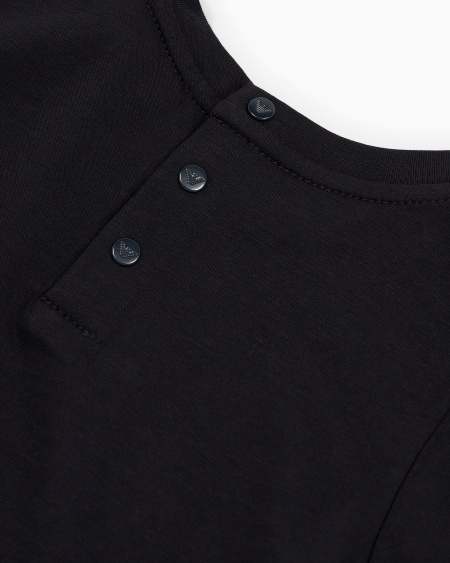 Armani Camiseta de punto de algodón pima con logotipo Solo hoy