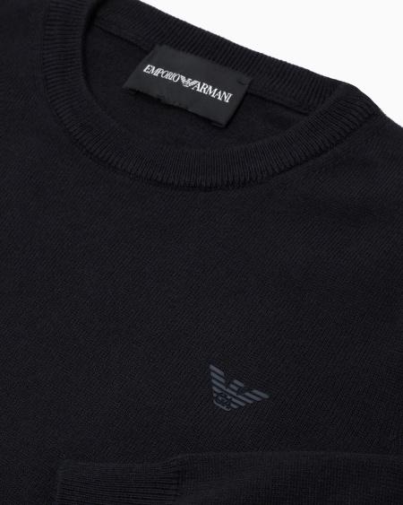 Armani Jersey en mezcla de lana con bordado de microáguila Envío internacional gratuito