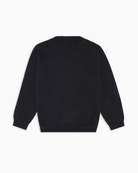 Armani Jersey en mezcla de lana con bordado de microáguila Envío internacional gratuito
