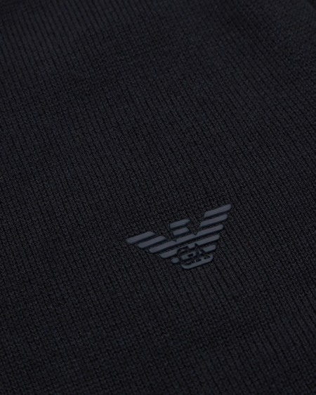 Armani Jersey en mezcla de lana con bordado de microáguila Envío internacional gratuito