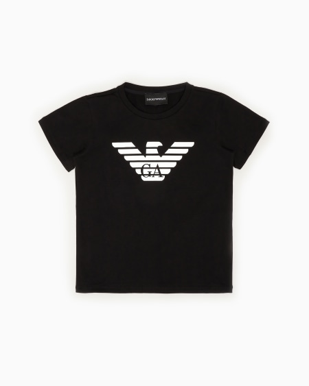 Armani Camiseta de punto de algodón pima con logotipo