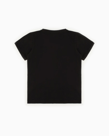 Armani Camiseta de punto de algodón pima con logotipo Descuento por venta flash