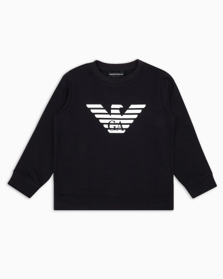 Armani Sudadera de punto de mezcla de modal con logotipo En línea