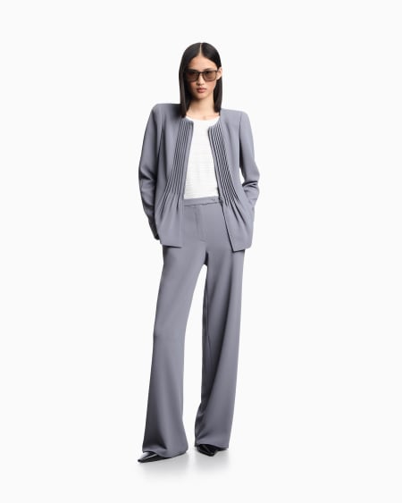 Armani Chaqueta de tejido texturizado fluido y plisado Descuento